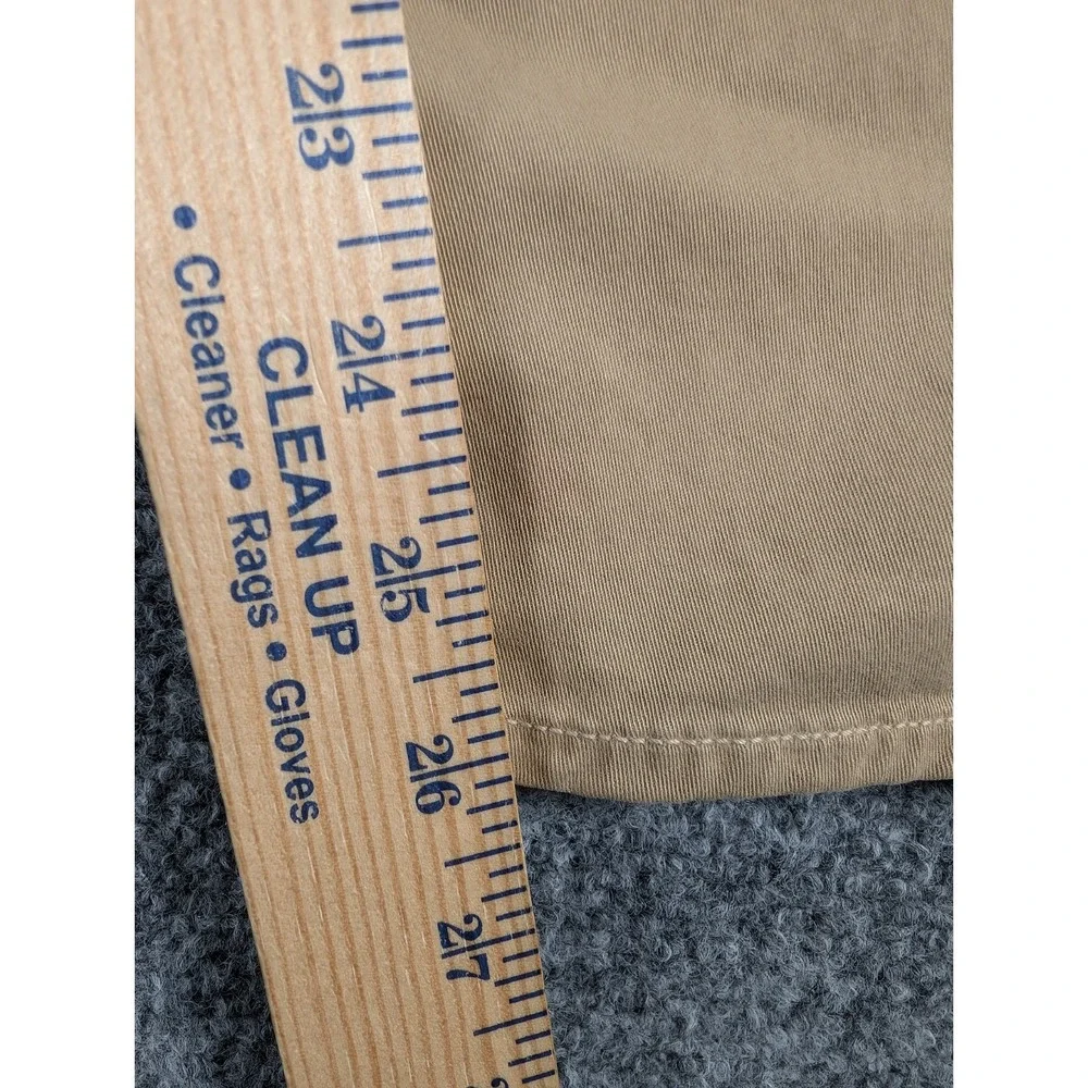 6397 Shorty Chino Pants Unisex 30 Khaki Stretch Casual Button Fly Made In‎ Italy